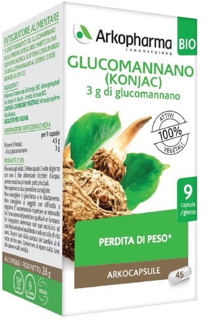 ARKO CAPSULE GLUCOMANNANO BIO 45 CAPSULE - latuafarmacia.org