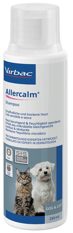 ALLERCALM SHAMPOO CUTE SENSIBILE E SECCA CANI E GATTI 250 ML - latuafarmacia.org