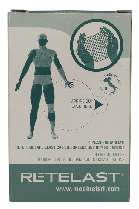 RETE TUBOLARE RETELAST ELASTICA PRETAGLIATA BIANCA PER TESTA O COSCIA 4 PEZZI - latuafarmacia.org