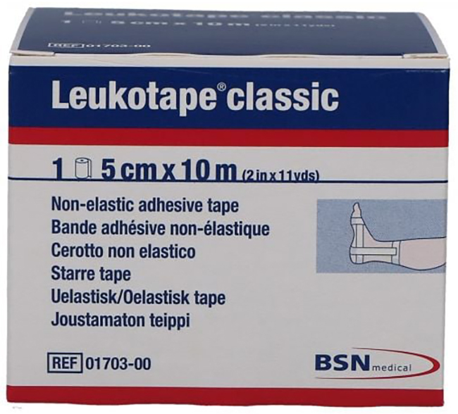 LEUKOTAPE BENDA ANELASTICA PER BENDAGGI FUNZIONALI 5X100 CM - latuafarmacia.org