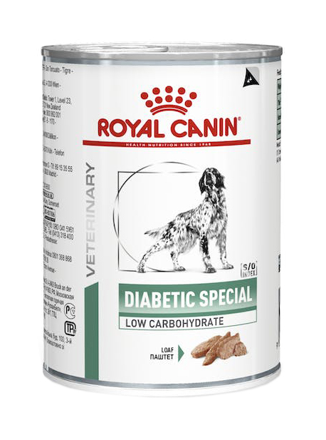 VETERINARY HEALTH NUTRITION WET DOG DIABETIC SPECIAL LOW CARBOHYDRATE 410 G - latuafarmacia.org