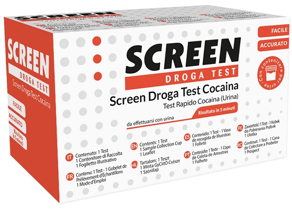 SCREEN DROGA TEST COCAINA TEST ANTIDROGA CON CONTENITORE URINA - latuafarmacia.org