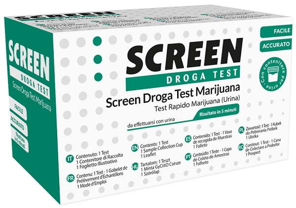 SCREEN DROGA TEST MARIJUANA TEST ANTIDROGA CON CONTENITORE URINA - latuafarmacia.org