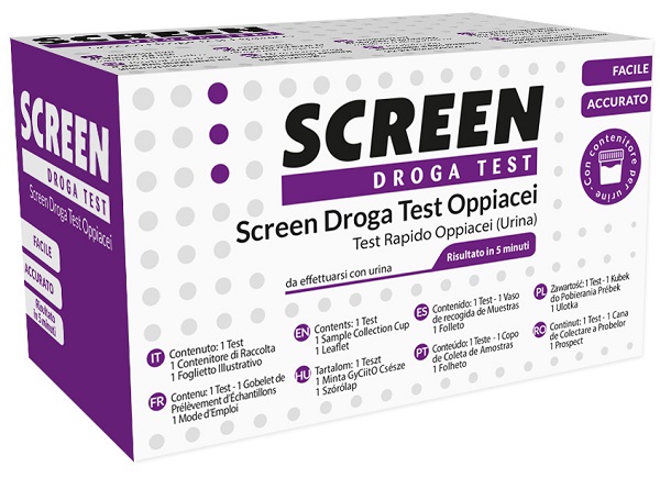 SCREEN DROGA TEST OPPIACEI TEST ANTIDROGA CON CONTENITORE URINA - latuafarmacia.org