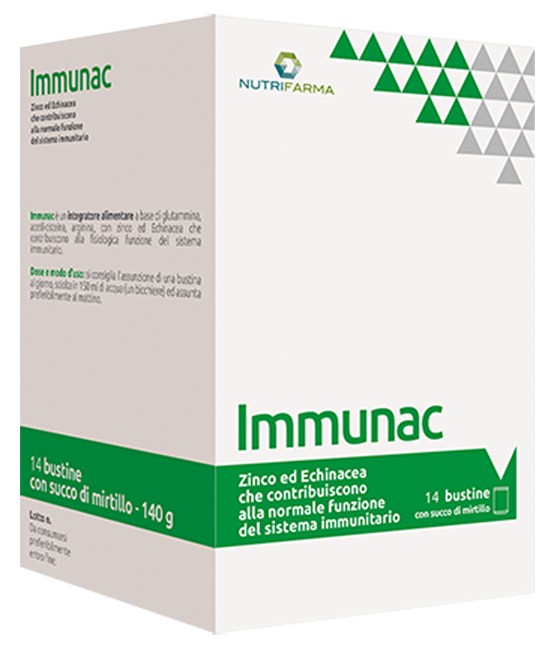 IMMUNAC 14 BUSTINE 10 G CON SUCCO DI MIRTILLO - latuafarmacia.org