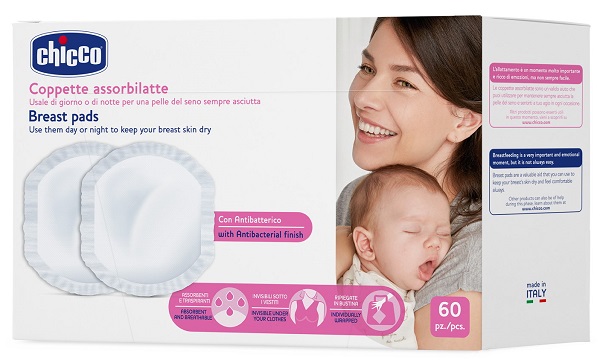 CHICCO COPPETTA ASSORBILATTE ANTIBATTERICA 60 PEZZI - latuafarmacia.org