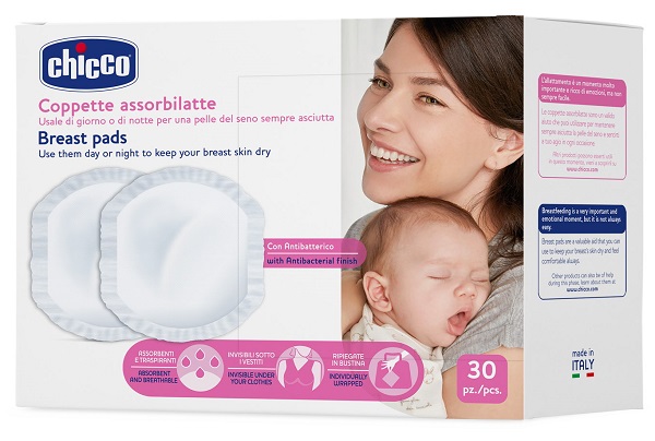 CHICCO COPPETTA ASSORBILATTE ANTIBATTERICA 30 PEZZI - latuafarmacia.org