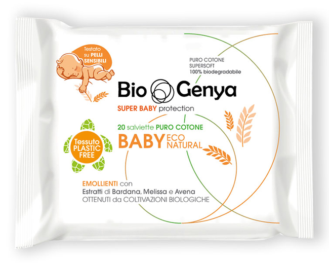 BIOGENYA ECO NATURAL SALVIETTINA BABY COTONE 20 PEZZI - latuafarmacia.org