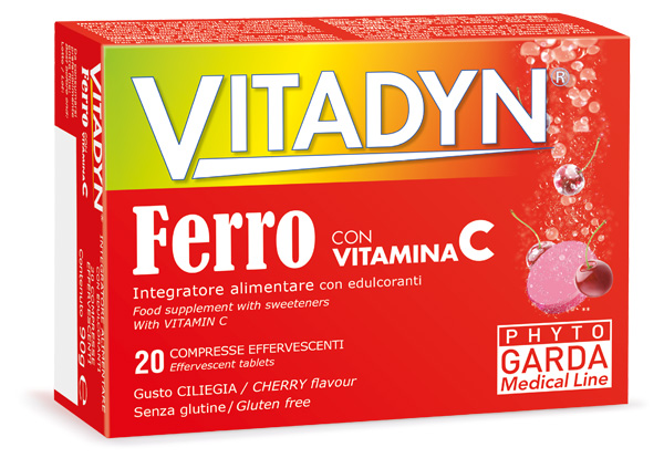 VITADYN FERRO + VITAMINA C 20 COMPRESSE EFFERVESCENTI - latuafarmacia.org