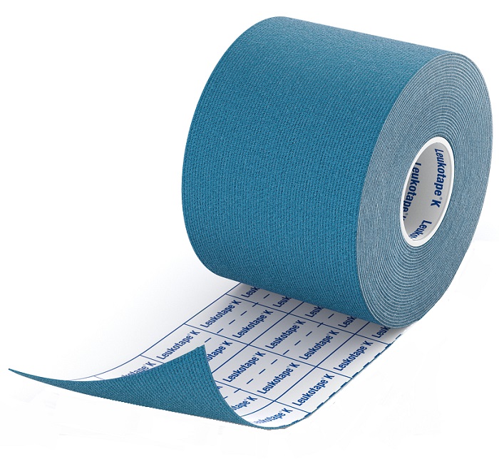 BENDA ADESIVA LEUKOTAPE K PER TAPING FISIOTERAPICO LARGHEZZA 5 CM LUNGHEZZA 5 M COLORE BLU IN ROTOLO - latuafarmacia.org