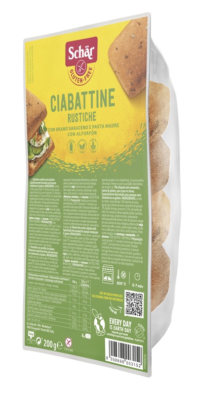 SCHAR CIABATTINE RUSTICHE SENZA LATTOSIO 200 G - latuafarmacia.org