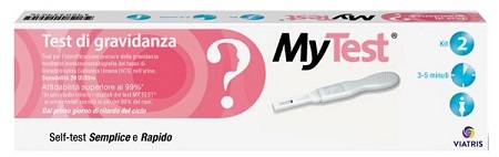 TEST DI GRAVIDANZA RAPIDO HCG MYTEST 2 PEZZI - latuafarmacia.org