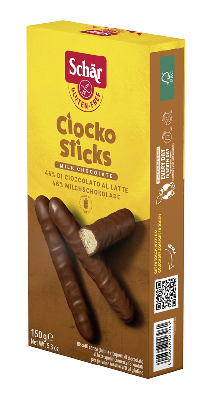 SCHAR CIOCKO STICK RICOPERTI DI CIOCCOLATO AL LATTE 150 G - latuafarmacia.org