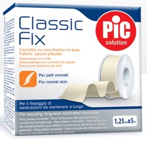 CEROTTO IN ROCCHETTO CLASSIC FIX WHITE 1,25X500 CM FUSTELLA - latuafarmacia.org