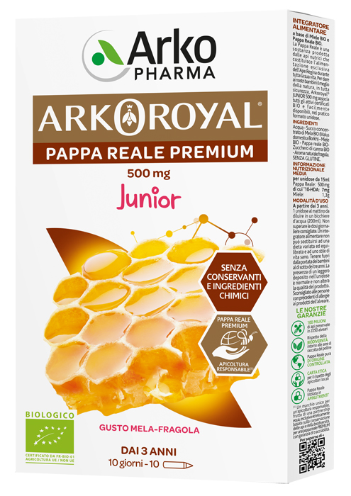 ARKOROYAL PAPPA REALE BIOLOGICA 500 MG 10 UNICA DOSE - latuafarmacia.org