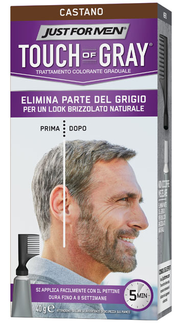 JUST FOR MEN TOUCH OF GRAY CASTANO 40 G - latuafarmacia.org