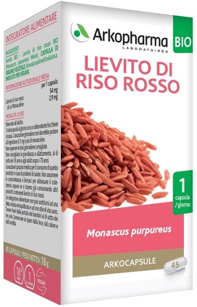 ARKO CAPSULE LIEVITO RISO ROSSO 45 CAPSULE BIO - latuafarmacia.org