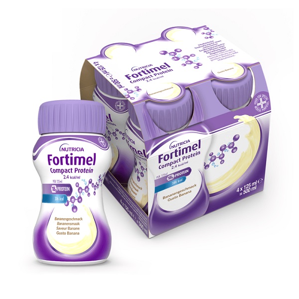FORTIMEL COMPACT PROTEIN BANANA 4 BOTTIGLIE 125 ML - latuafarmacia.org