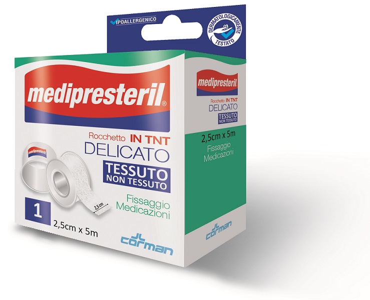 CEROTTO IN ROCCHETTO TESSUTO NON TESSUTO MEDIPRESTERIL 5X250CM - latuafarmacia.org