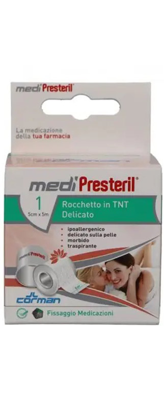 CEROTTO IN ROCCHETTO IN TNT MEDIPRESTERIL DELICATO M5X5CM - latuafarmacia.org
