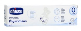 CHICCO PHYSIOCLEAN SOLUZIONE FISIOLOGICA 33 FLACONCINI 2 ML - latuafarmacia.org