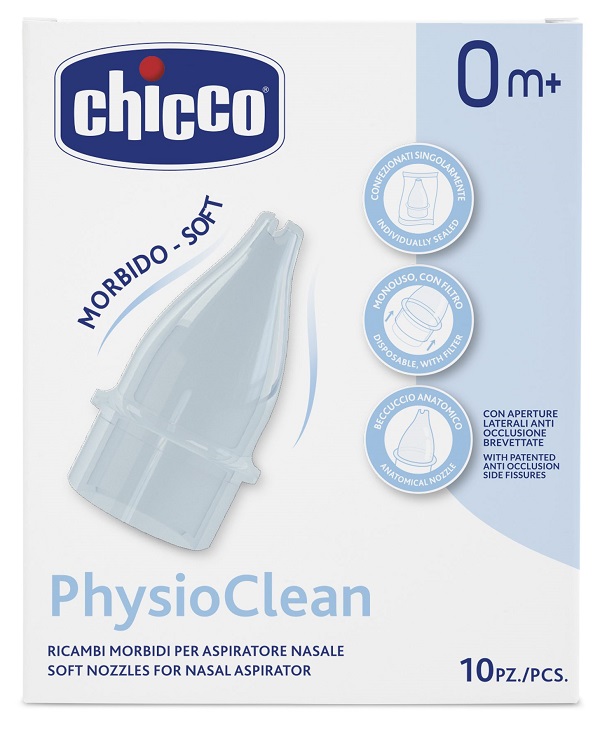 RICAMBI MORBIDI PER ASPIRATORE NASALE CHICCO PHYSIOCLEAN - latuafarmacia.org
