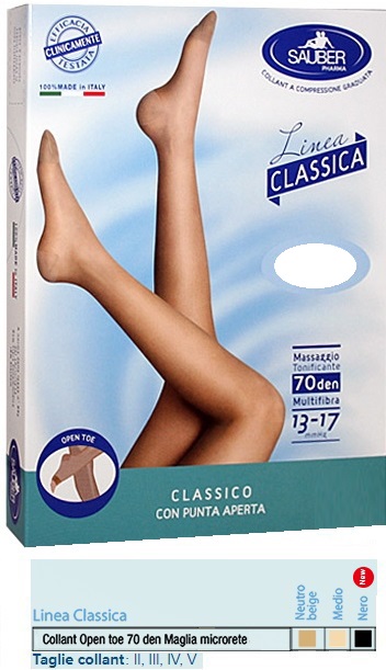 SAUBER COLLANT OPEN TOE MAGLIA MICRORETE 70 DEN COLORE NEUTRO BEIGE 4 LINEA CLASSICA - latuafarmacia.org