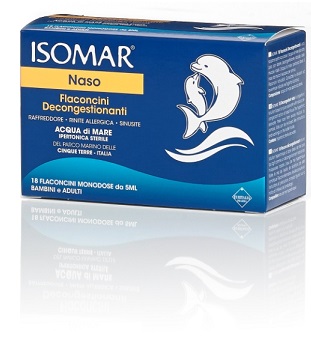 ISOMAR SOLUZIONE IPERTONICA ACQUA MARE 18 FLACONCINI MONODOSE 5 ML - latuafarmacia.org