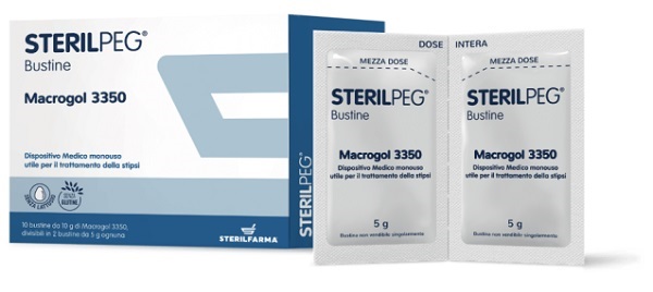 STERILPEG MACROGOL 3350 10 BUSTINE BIPARTITE 10 G - latuafarmacia.org