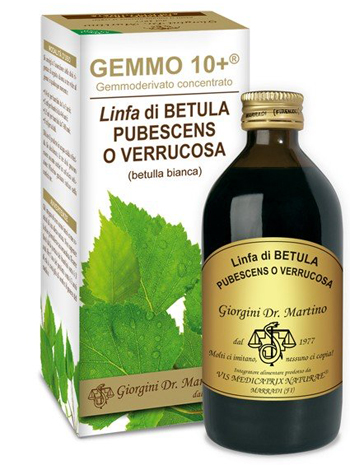GEMMO 10+ BETULLA B LINFA 200 ML LIQUIDO ANALCOLICO - latuafarmacia.org