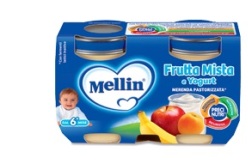 MELLIN MERENDA YOGURT FRUTTA MISTA 120 G X 2 PEZZI - latuafarmacia.org