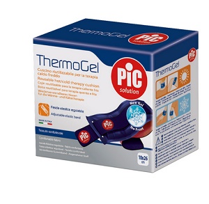 THERMOGEL CUSCINO TERAPIA CALDO FREDDO 10X26 CM CON FASCIA ELASTICA - latuafarmacia.org
