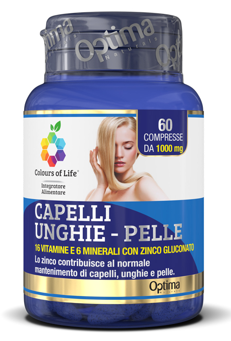 COLOURS OF LIFE CAPELLI UNGHIE PELLE 60 COMPRESSE 1000 MG - latuafarmacia.org