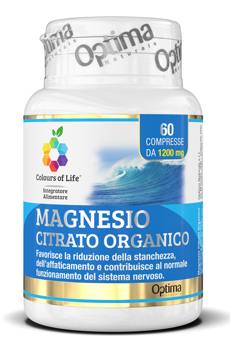 COLOURS OF LIFE MAGNESIO CITRATO ORGANICO 60 COMPRESSE 1200 MG - latuafarmacia.org