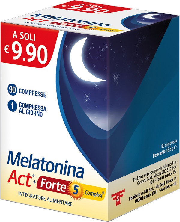 MELATONINA ACT+FORTE 5 COMPLEX 90 COMPRESSE - latuafarmacia.org