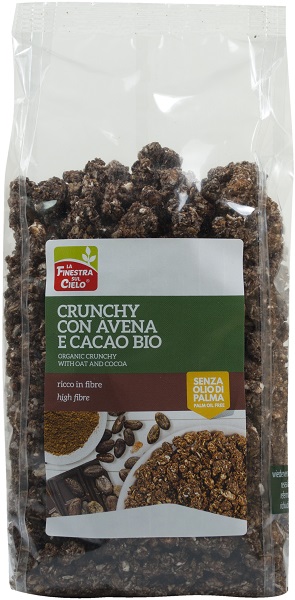 FSC CRUNCHY CON AVENA E CACAO BIO AD ALTO CONTENUTO DI FIBRE CON OLIO DI GIRASOLE SENZA OLIO DI PALMA 375 G - latuafarmacia.org