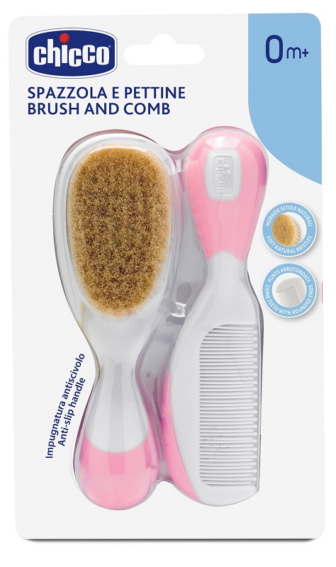 CHICCO SPAZZOLA + PETTINE ROSA - latuafarmacia.org