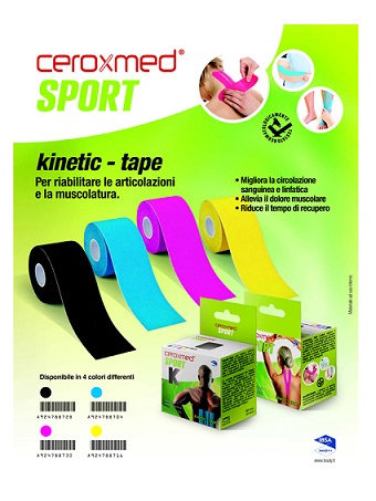 CEROXMED SPORT KINETIC TAPE BLU 1 PEZZO - latuafarmacia.org