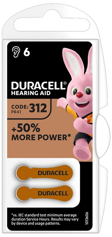 DURACELL EASY TAB 312 MARRONE BATTERIA PER APPARECCHIO ACUSTICO - latuafarmacia.org
