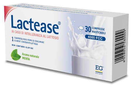 LACTEASE 4500 FCC AROMA MENTA 30 COMPRESSE MASTICABILI - latuafarmacia.org