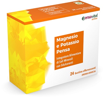 MAGNESIO E POTASSIO ARANCIA PENSA 24 BUSTINE EFFERVESCENTI - latuafarmacia.org