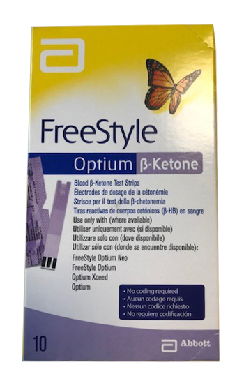 STRISCE MISURAZIONE CHETONEMIA OPTIUM BETA KETONE 10 PEZZI - latuafarmacia.org