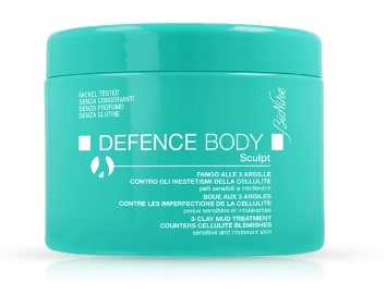 DEFENCE BODY ANTICELLULITE FANGO ALLE 3 ARGILLE VASO 500 G - latuafarmacia.org