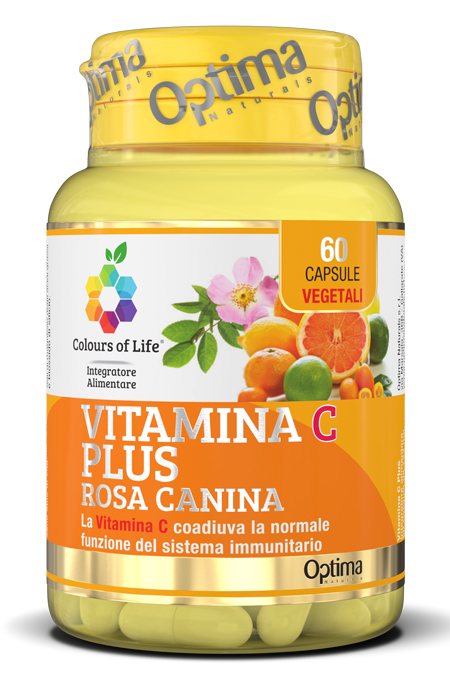 COLOURS OF LIFE VITAMINA C PLUS ROSA CANINA 60 CAPSULE VEGETALI 724 MG - latuafarmacia.org