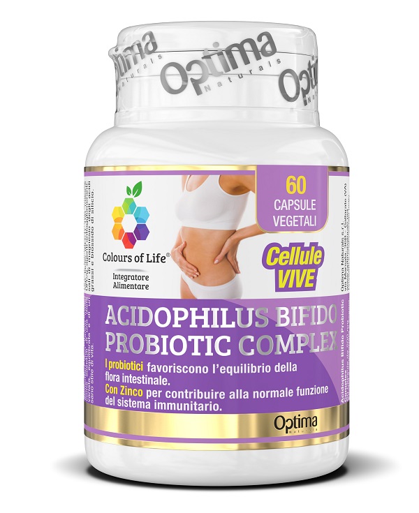COLOURS OF LIFE ACIDOPHILUS BIFIDO COMPLEX 60 CAPSULE VEGETALI 500 MG - latuafarmacia.org