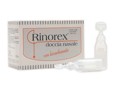 FIALA PER DOCCIA NASALE RINOREX BICARBONATO 15 FIALE 5 ML - latuafarmacia.org