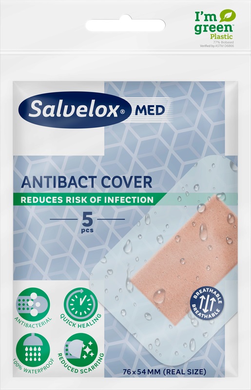 CEROTTO SALVELOX MED ANTIBACT COVER 76X54MM 5 PEZZI - latuafarmacia.org