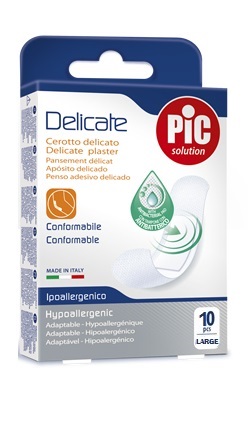 CEROTTO PIC DELICATE 25X72 MM ANTIBATTERICO 10 PEZZI - latuafarmacia.org