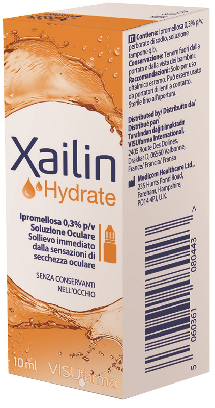 XAILIN HYDRATE GOCCE OCULARI IPROMELLOSA 0,3% FLACONE MULTIDOSE 10 ML - latuafarmacia.org