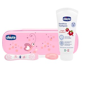 CHICCO SET DENTALE ROSA CON FLUORO - latuafarmacia.org
